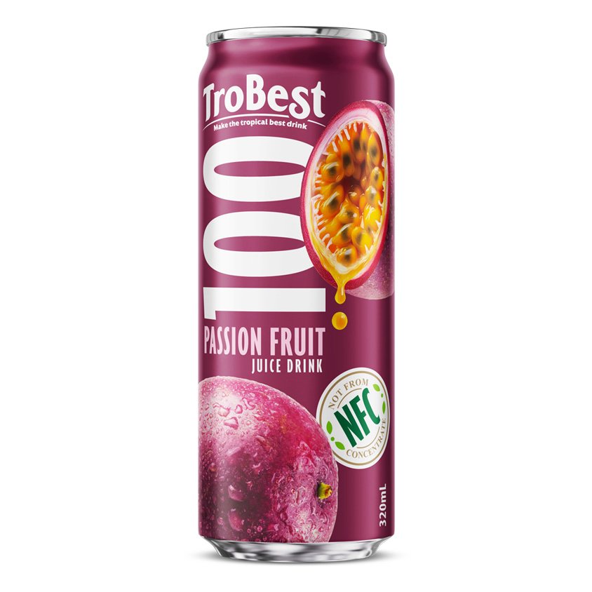 100 NFC passion fruit juice drink 320ml cans