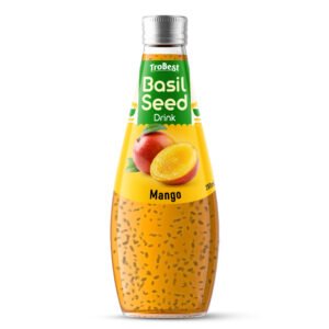 290ml Glass Bottle BASIL SEED DRINK With MANGO