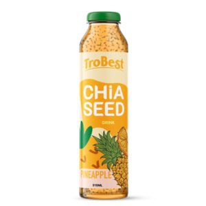 315ml Glass Bottle BASIL SEED DRINK With PINEAPPLE