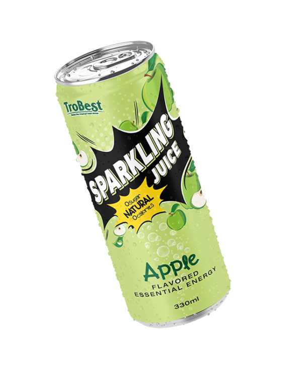 330ml Cans Natural juice sparkling drink apple flavored