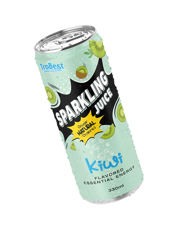 330ml Cans Natural juice sparkling drink kiwi flavored