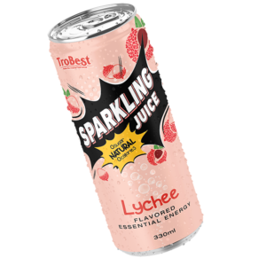 330ml Cans Natural juice sparkling drink lychee flavored