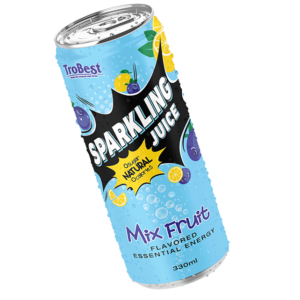 330ml Cans Natural juice sparkling drink mix fruit flavored
