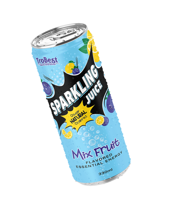 330ml Cans Natural juice sparkling drink mix fruit flavored