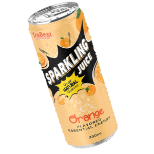 330ml Cans Natural juice sparkling drink orange flavored