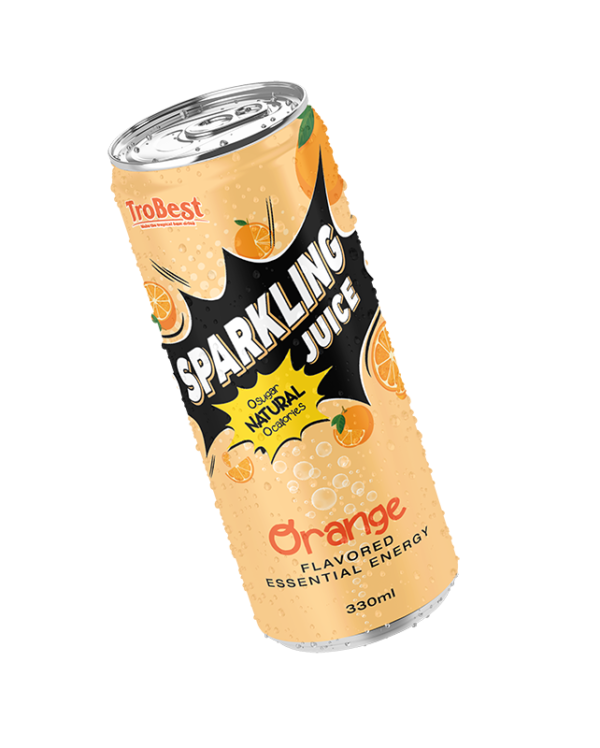 330ml Cans Natural juice sparkling drink orange flavored
