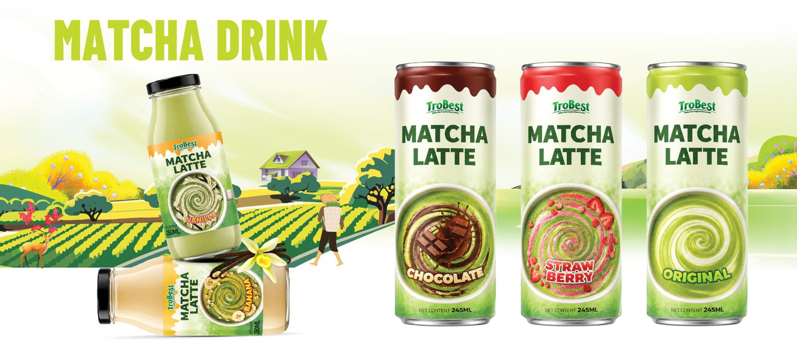 Premium Matcha Latte Chocolate 100 Plant Based Poster 1