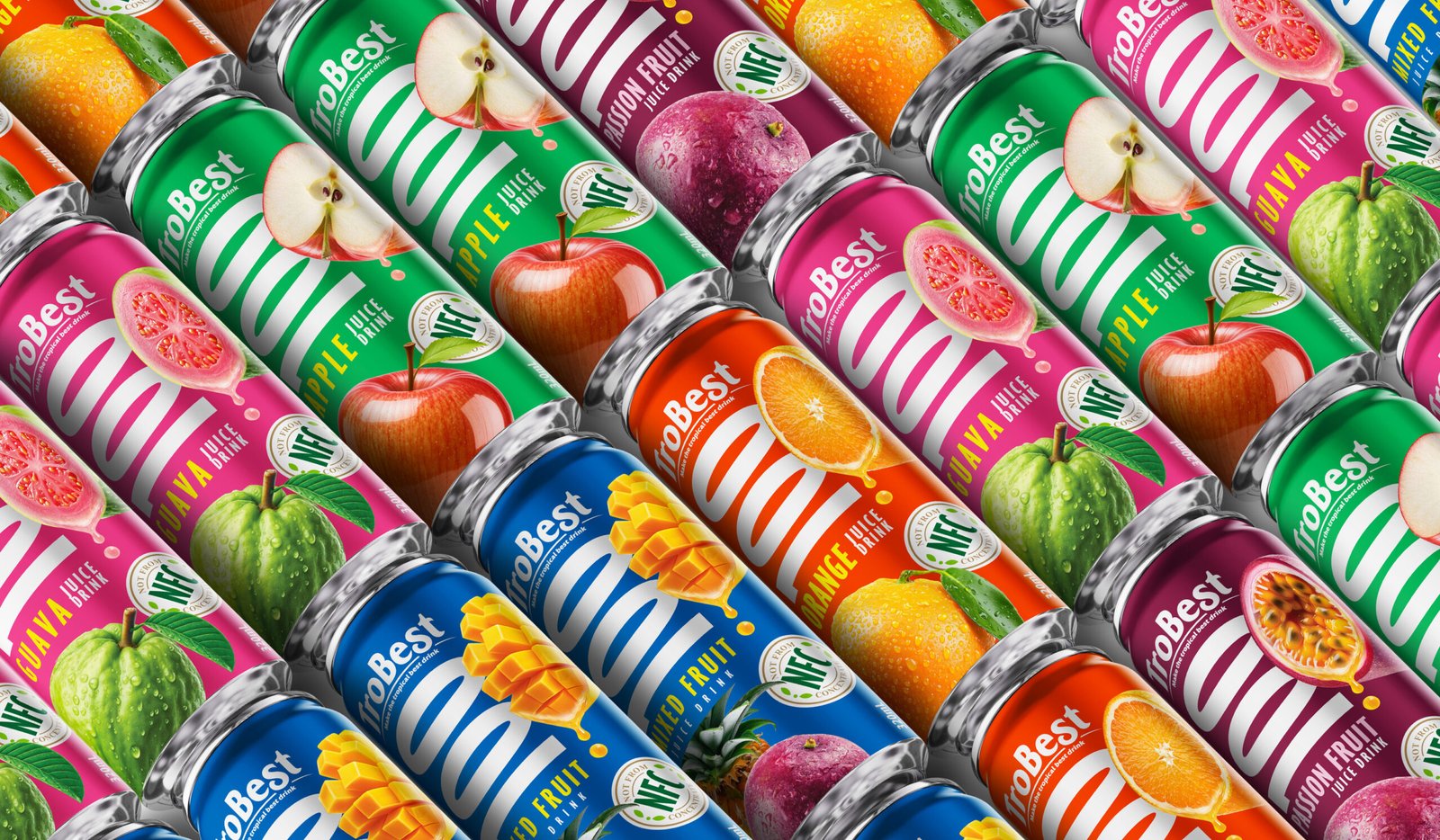 100 NFC Orange Juice Drink 320ml Cans Poster 2