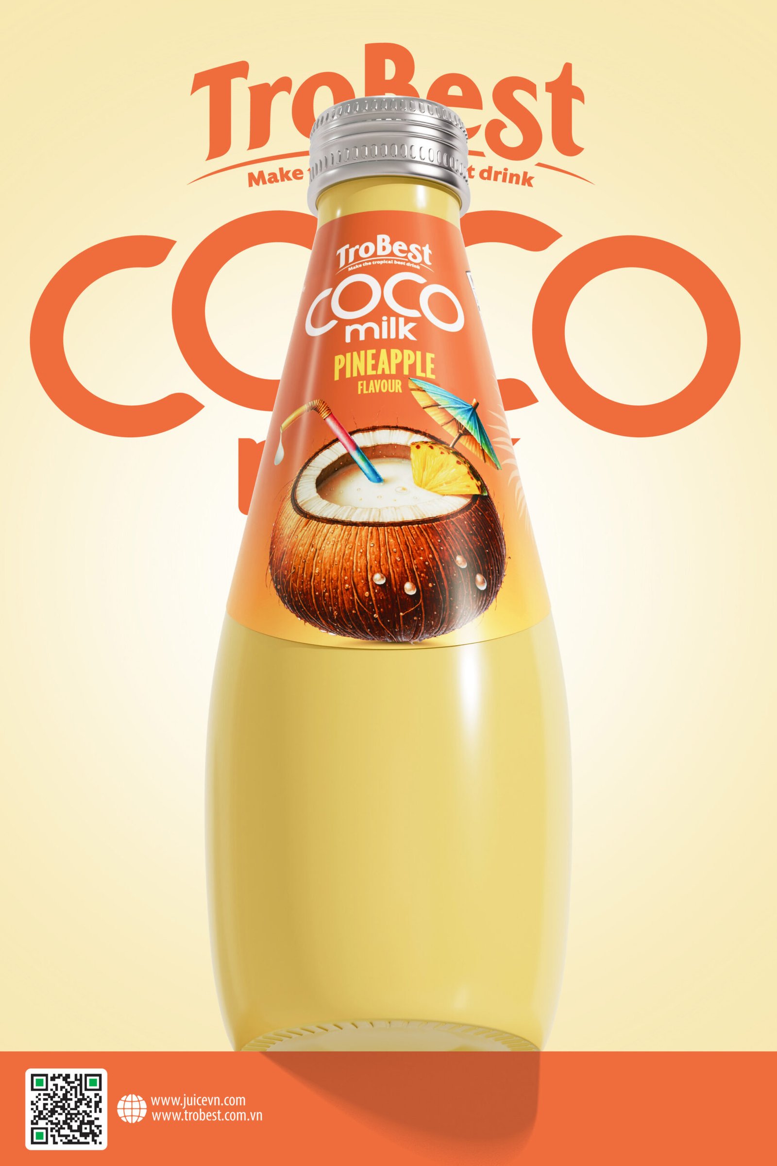 Coco Milk 290ml Glass Trobest Poster 1