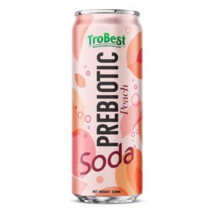 Prebiotic Soda Peach Juice Drink 320ml Can