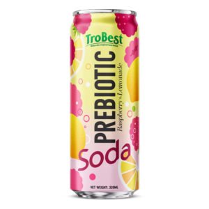 Prebiotic Soda Raspberry Lemonade Juice Drink 320ml Can