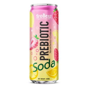 Prebiotic Soda Strawberry Lemon Juice Drink 320ml Can