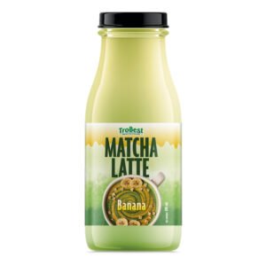 Ready To Drink Banana Matcha Latte 280ml Glass Bottle