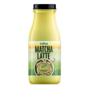 Ready To Drink Vanilla Matcha Latte 280ml Glass Bottle