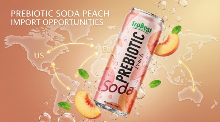 prebiotic soda peach import opportunities