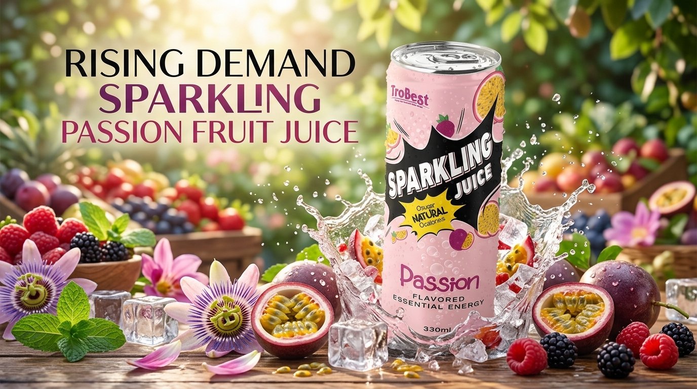RISING DEMAND SPARKLING PASSION FRUIT JUICE