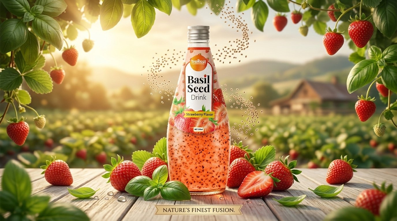 strawberry basil seed drink wholesale trends