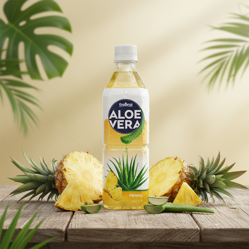 500ml PET Bottle Aloe Vera Juice with Pineapple Drink - Trobest Premium Beverage