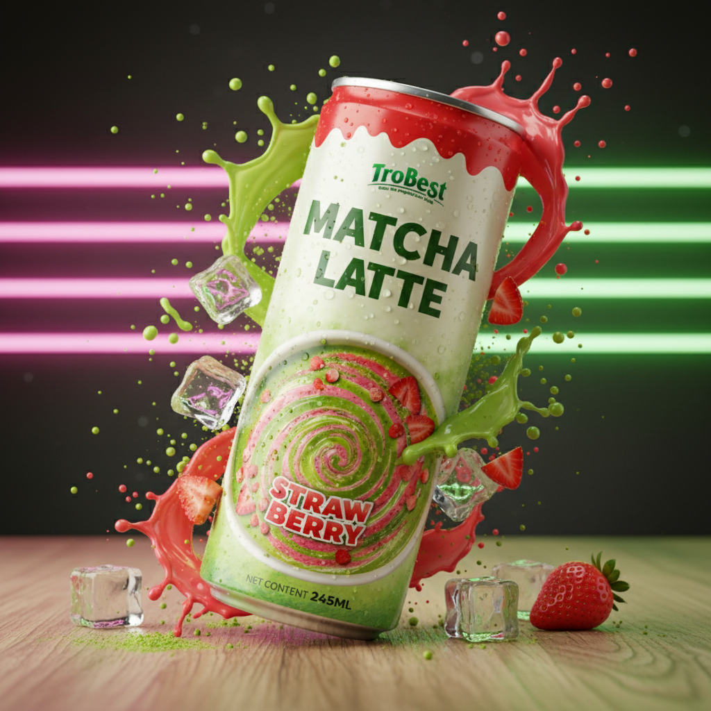 Strawberry Matcha Latte Drink - Trobest Premium Beverage